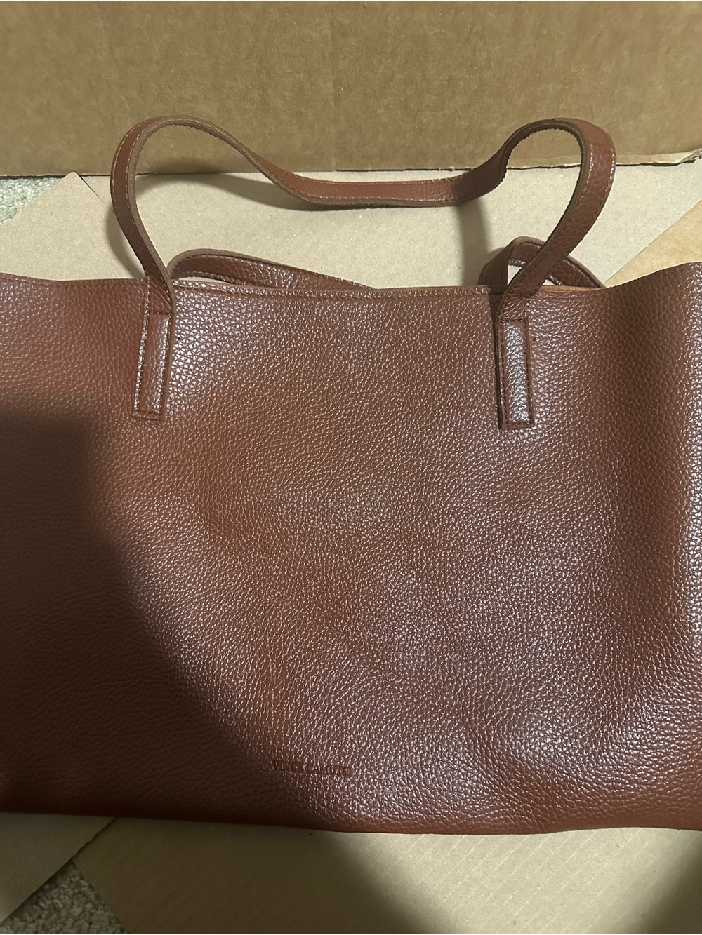 Classic Brown Leather Tote Bag Vince Camuto Luck Brown Tote bag leather
